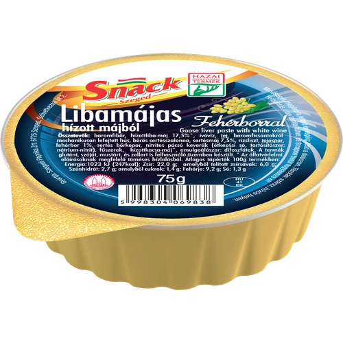 SNACK Libamájas fehérborra pástétom 75 g